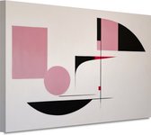 Abstracte kunst schilderijen - Minimalistisch schilderij - Schilderij op canvas Woonkamer - Schilderijen op canvas industrieel - Canvas - Woonkamer decoratie 90x60 cm