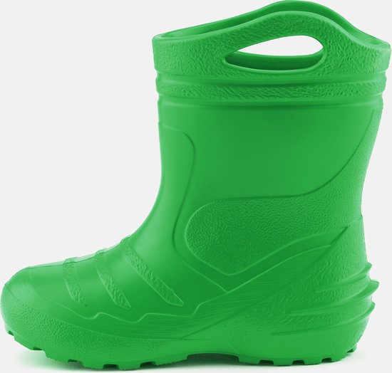 Ladeheid LA-KL-051 Kinder Regenlaarzen - Rubber - met Binnenschoen en Grepen - Waterdicht - EVA - Wasbare Binnenschoen – Groen – 24