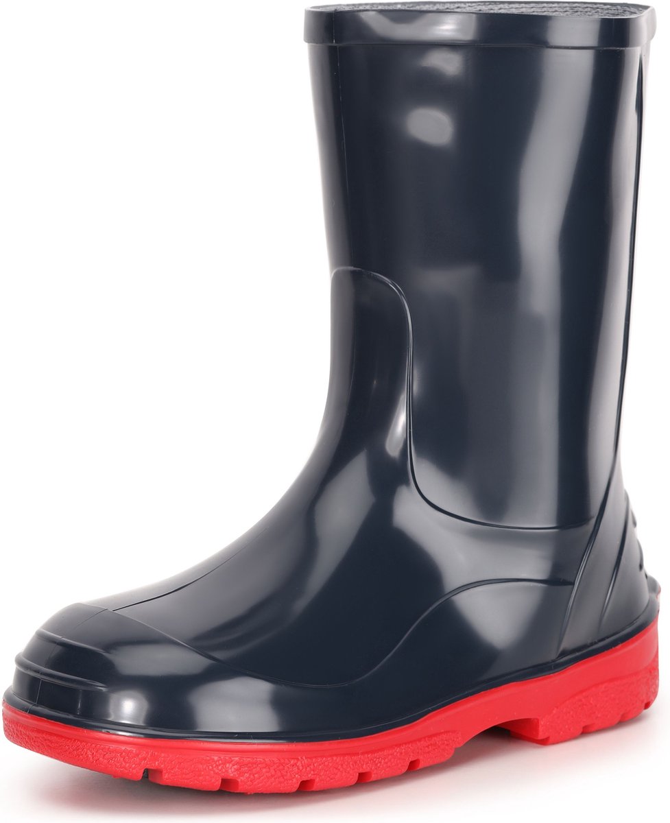 Ladeheid LA-LMG-939-Oli Dames Regenlaarzen - Rubber - Hoog - PVC - Waterdicht – Donkerblauw/rood – 27