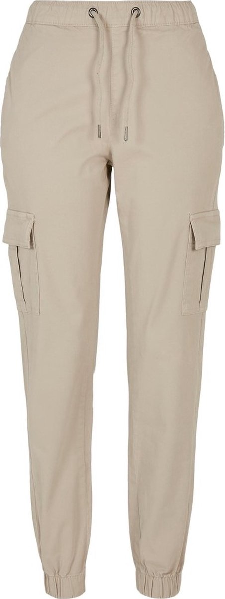 Urban Classics High Waist Cargo Comfort softseagrass Dames joggingbroek L Groen