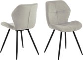 Chaise de salle à manger Marron - Tissu/Textile - 55x48x82,5cm - Profondeur d'assise 40cm
