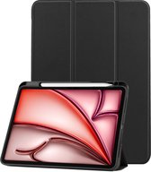 Hoesje Geschikt voor iPad Air 2024 (13 inch) Hoesje Case Hard Cover Hoes Book Case Met Uitsparing Geschikt voor Apple Pencil - Zwart