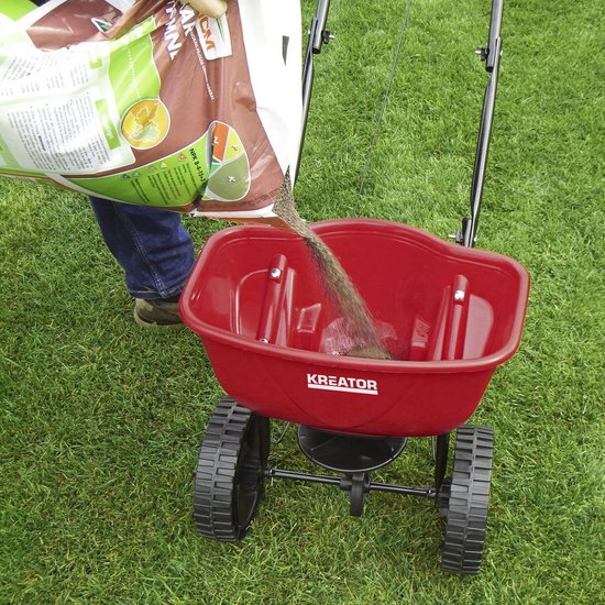 Kreator KRTGR9003 Strooiwagen - 140 tot 250 cm instelbare strooibreedte - 15 liter van Kreator — afbeelding 3