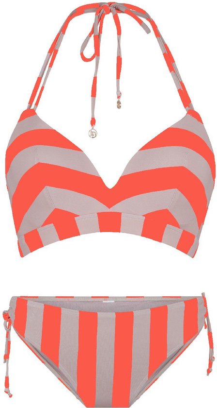 LingaDore Triangel voorgevormd bikini set - 7203 - Streep print - 40D