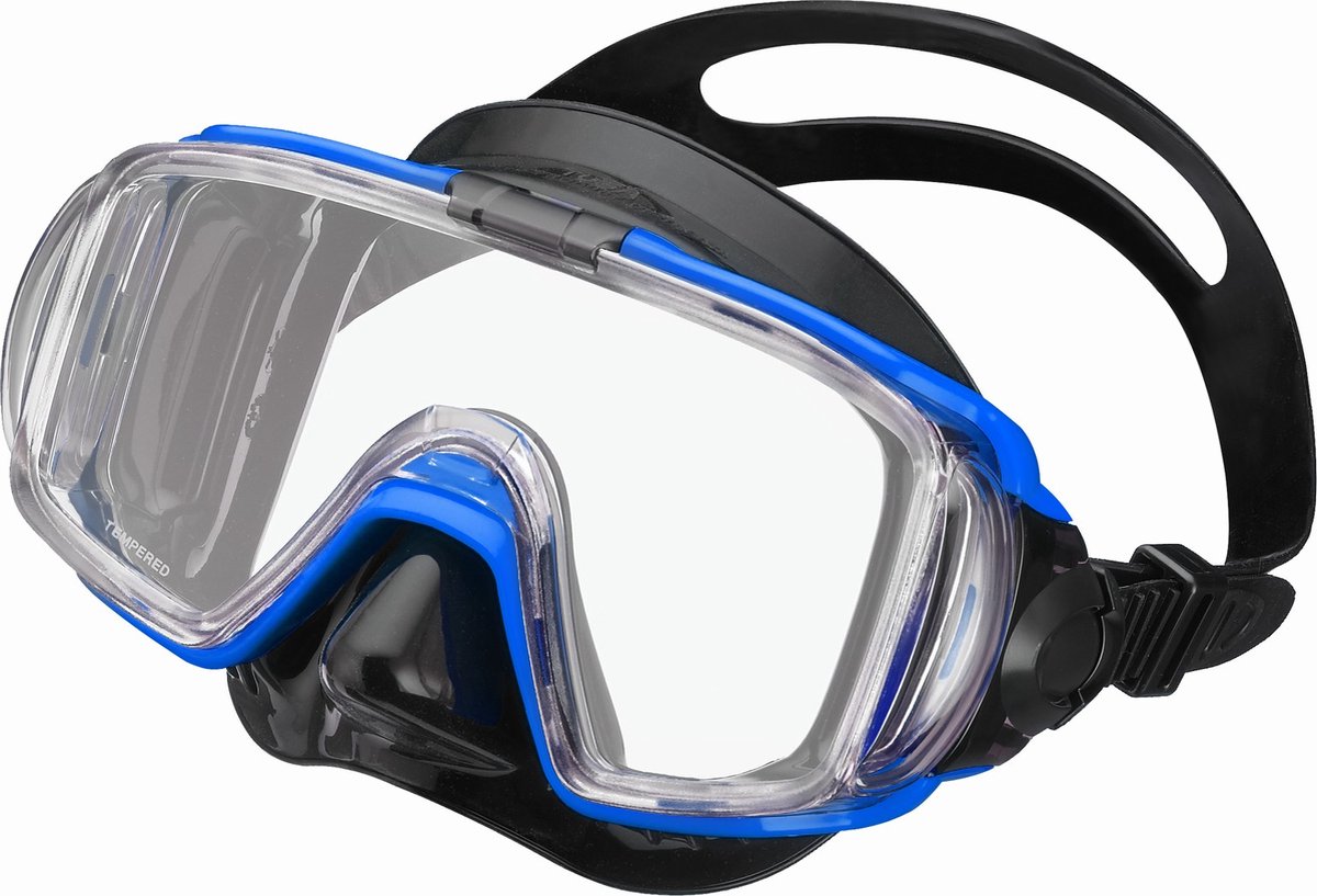 TUSAsport UM31 Visio Tri-Ex Snorkelmasker | Ultrahelder 3-Lens Ontwerp, Comfortabele Silicone Pasvorm & Breed Gezichtsveld