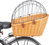 MaxxPet Panier à vélo chien - Panier à vélo pour chien - Pour porte-bagages - 55x35x51,5 cm - Marron