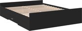 vidaXL-Bedframe-met-lades-bewerkt-hout-zwart-150x200-cm