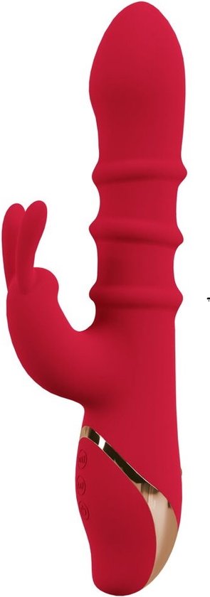 Foto: Rabbit vibrator met 3 massage ringen gelijktijdig clitoris en vagina verwennen rabbit vibrator met clitoris stimulator