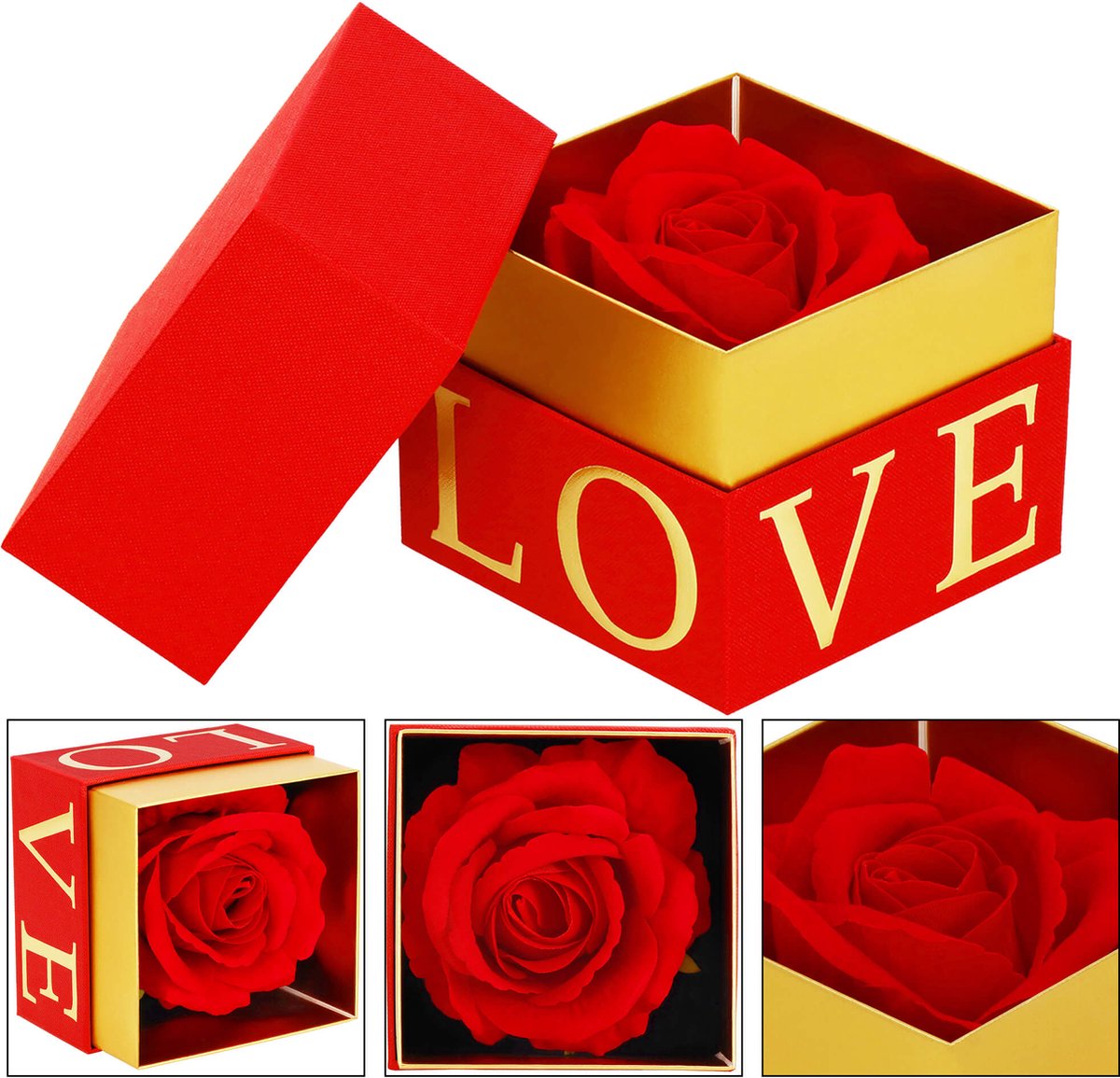 Springos Eeuwige Roos - Geschenkdoos - Geschenkbloem - Liefde