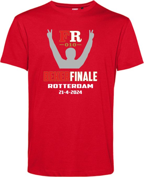 T-shirt Bekerfinale 2024 | Feyenoord Supporter | Shirt Bekerfinale | Rood | maat XS