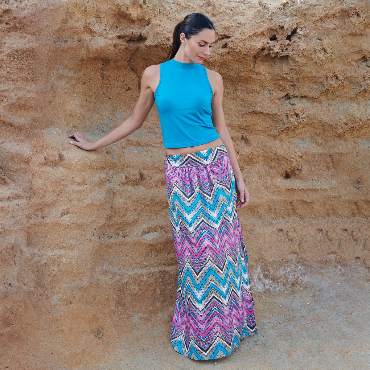 Chic by Lirette - Maxi rok Myzithres - M - Roze
