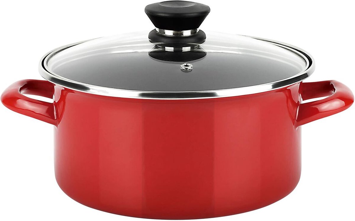 Kookpot FAGOR Optimax Rood Geëmailleerd Staal (Ø 20 x 10 cm)