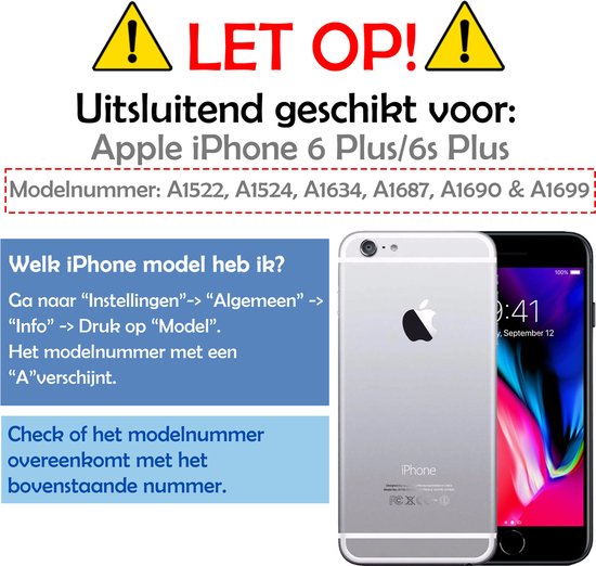 Protecteur d'écran adapté pour iPhone 6 Plus Protecteur d'écran en Tempered Glass Couverture complète en Glas trempé - 2x