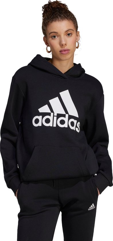 adidas Sportswear Essentials Logo Boyfriend Fleece Hoodie - Dames - Zwart- 2XS