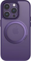 Casify adapté à iPhone 15 Pro Max MagSafe Case avec béquille réglable à 360° - Violet foncé mat