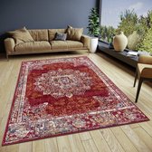 Tapis Vintage Classique Flycarpets - Maderno - Rouge / Multi - 120x170 cm