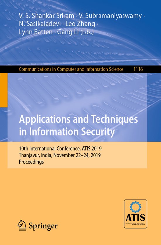 Communications in Computer and Information Science1116- Appl ... - cover