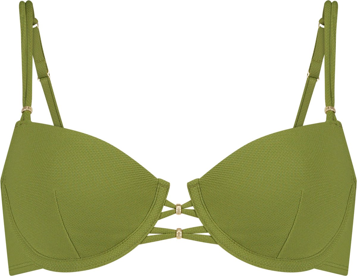 Hunkemöller Dames Badmode Bikinitop Holbox - Groen - maat D85