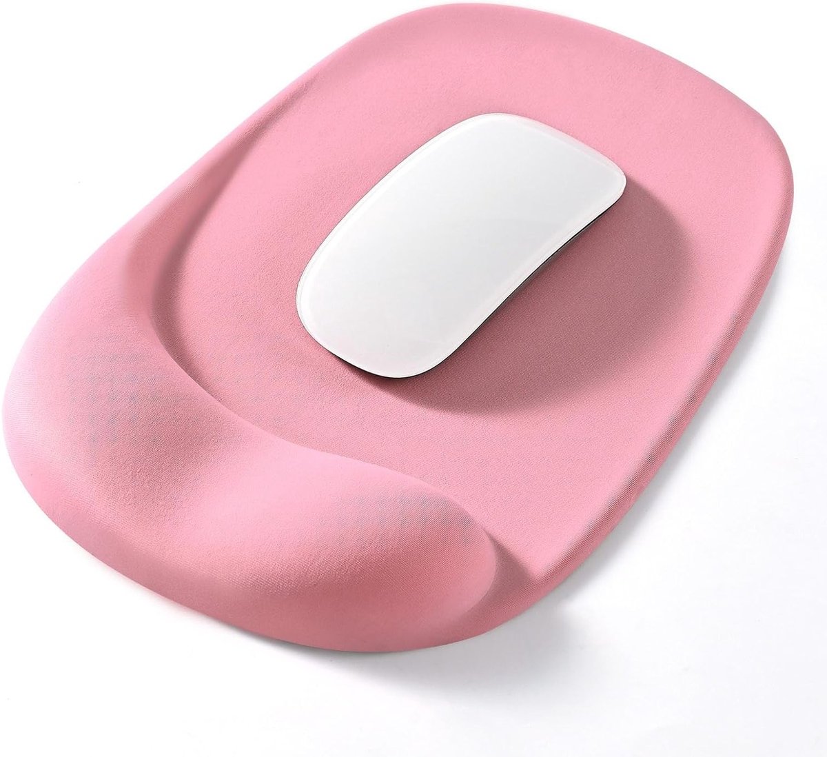 Ergonomische Muismatten met Gel Polsteun, Lycra Oppervlak voor Soepele Controle, Antislip PU Basis voor Kantoor en Gaming, Desk Accessories in Roze