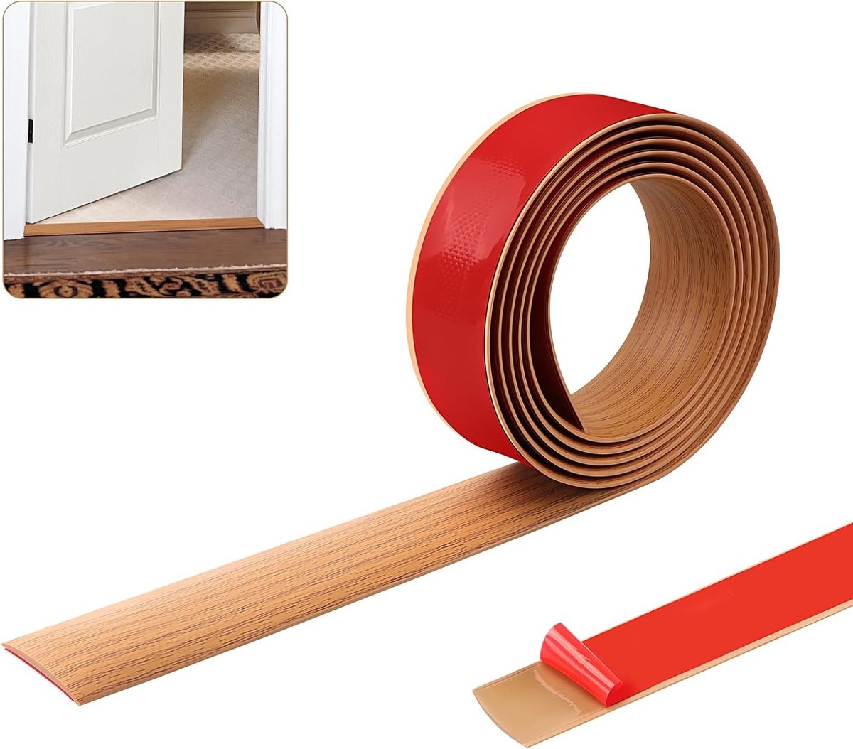 Drempelstrip Laminaatvloer Geel Eiken Tegeldeurbekleding 200 cm, Vloerovergangstrippen