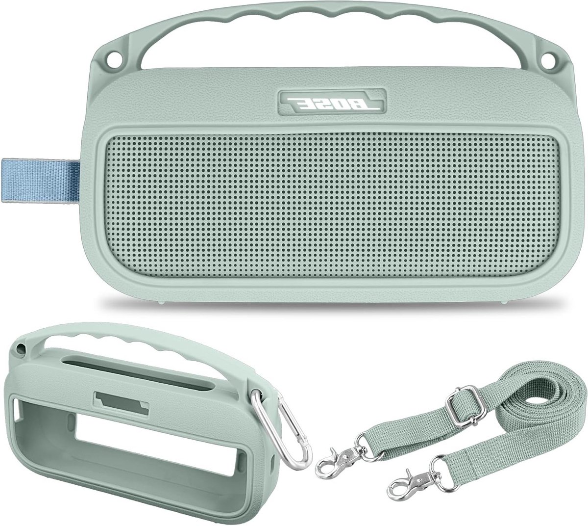Draagbare Bluetooth Speaker Beschermhoes voor 2e Generatie, Silicone Reiscover in Muntgroen, Ideaal voor Outdoor Gebruik en Bescherming