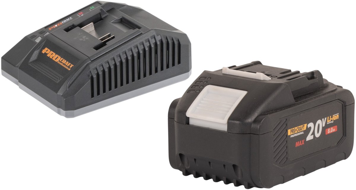 Procraft Starter Pack C20/6.5 snellader 20 V 6,5 A + 1x 20/8 accu 8,0 Ah