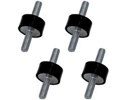 Allecto - Vibration Damper - Rubber Buffer - 20 x 10mm - Geluiddempend - Dempingselement voor machines - Geschikt voor aircompressoren, diesel- en ...