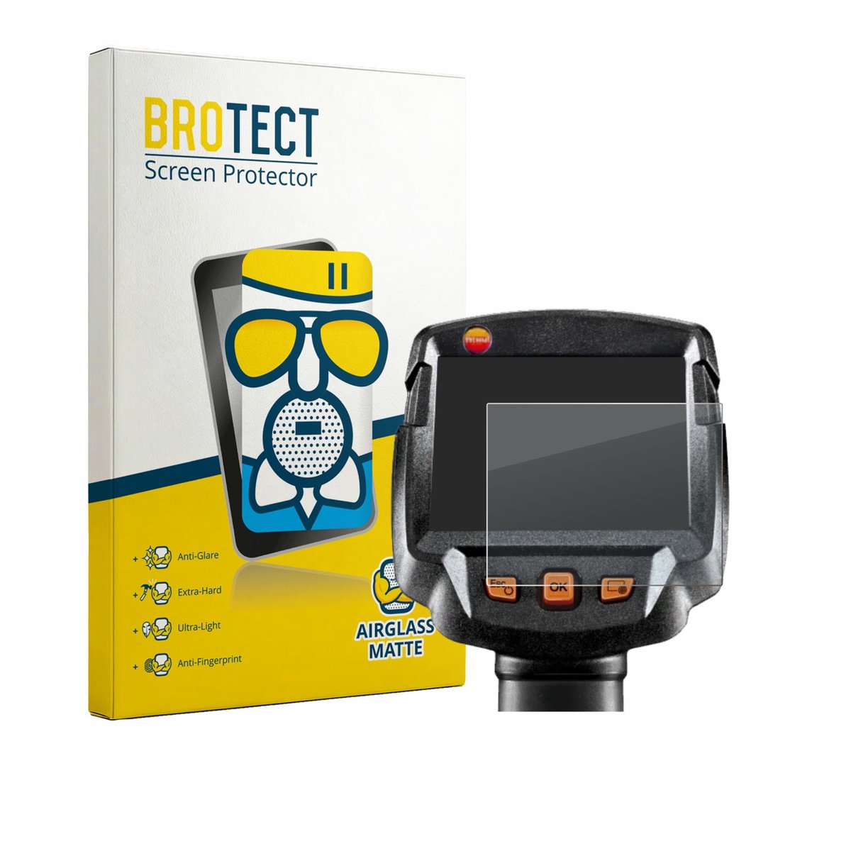 BROTECT - Screenprotector voor Testo 872 - Folie Beschermfolie Beschermglas matte