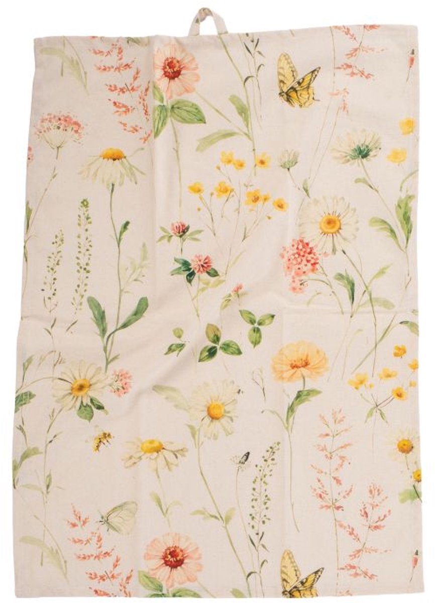 Tiseco - Theedoek VIVA - SET/3 - katoen - bloemen - 50x70 cm
