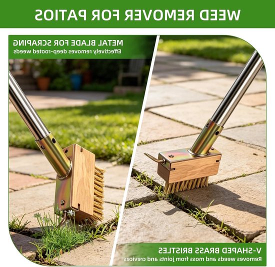 Solidchoice - Verstelbare Onkruidborstel met Telescoopsteel van 160 cm van Solidchoice — afbeelding 5
