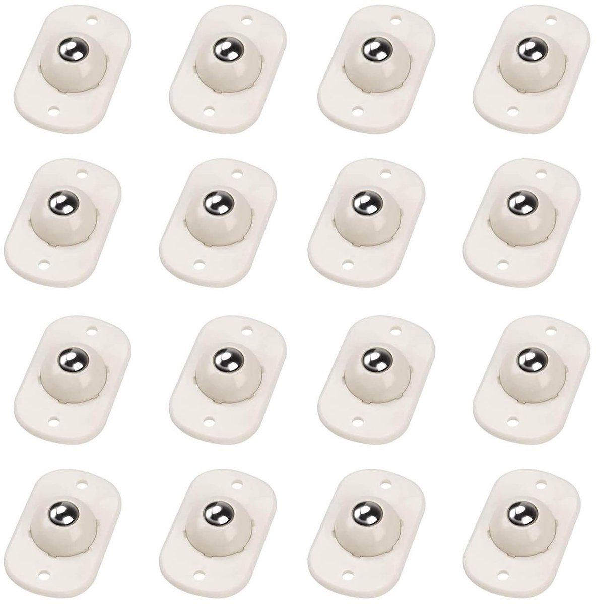 Set van 16 Zelfklevende Mini Rolwielen voor Meubels - 360° Draaiende Wielen voor Opslagdozen
