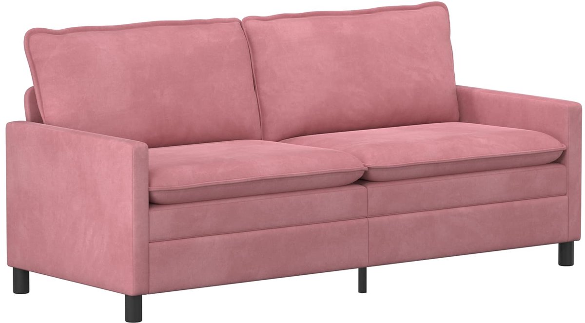 vidaXL Bank - Roze - 196 - x - 81 - x - 87,5 - cm - Fluweel