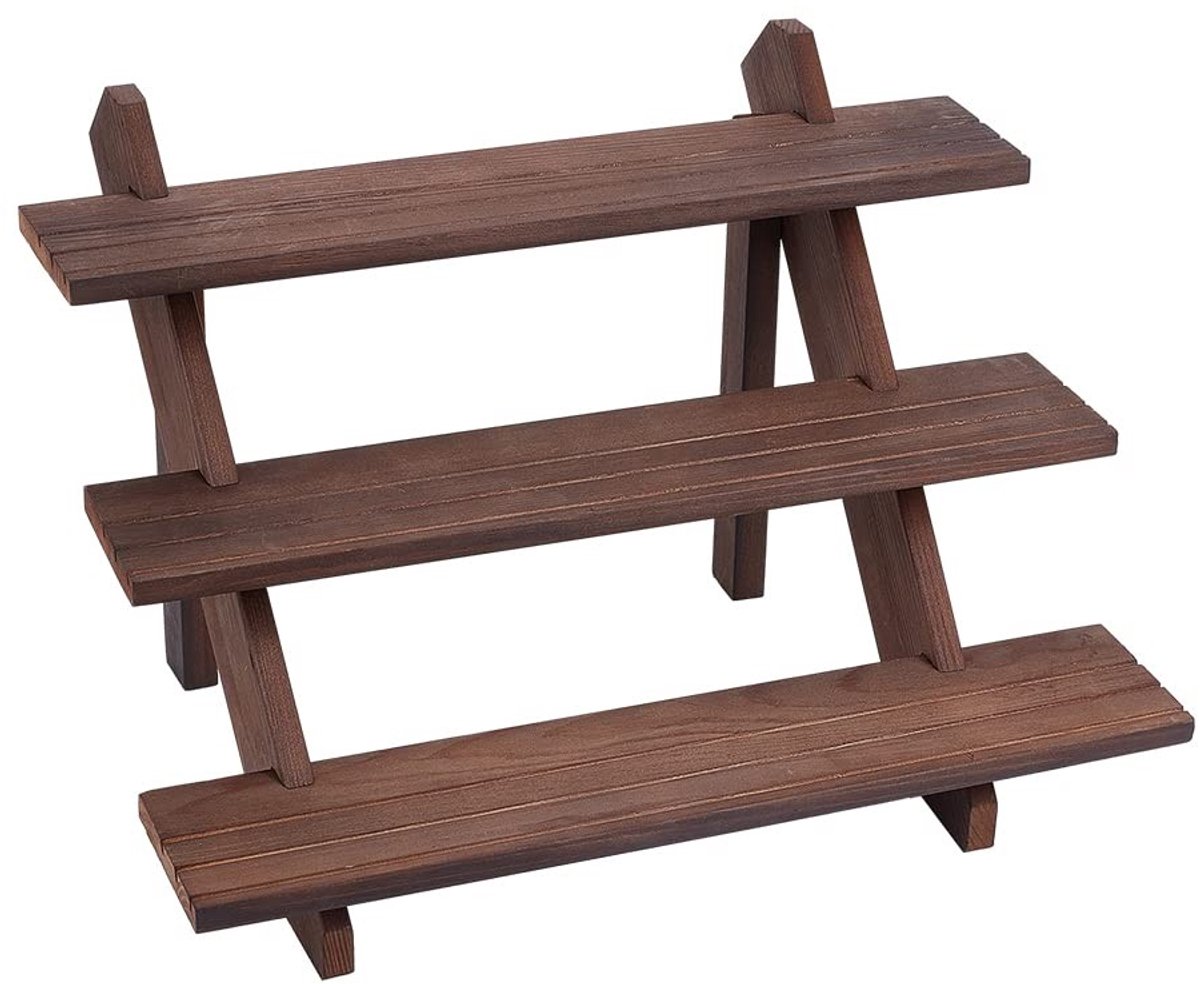 Allecto - Oorbellenhouder - Sieraden Display - Houten Riser - Koffie Kleur - Retail Presentatie - Geschikt voor Dames en Meisjes