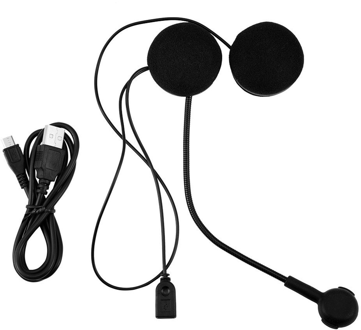 Allecto - Wireless Earphones - Bluetooth - Stereo - Zwart - HD Microfoon - Perfect voor motorhelmen - Draadloze headset