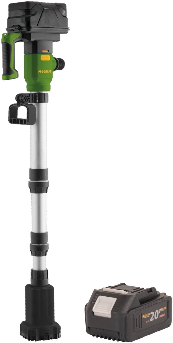 Procraft CPN20bb accu dompelpomp 20 V 2725 l/u + 1x accu 4,0 Ah - zonder oplader