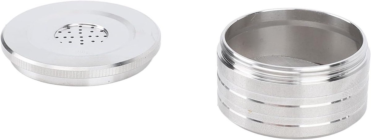 Herbruikbare Koffiecapsule van RVS voor Delta Q Koffiemachine Inclusief Borsteltje en Lepel voor Perfecte Koffieervaring