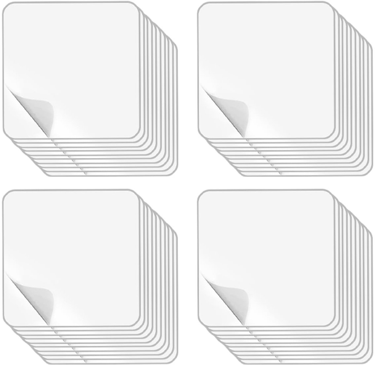 40 Stuks Nano Hechtingspads, Herbruikbare Dubbelzijdige Plakstrips voor Keuken, Vloeren en Muren, Wasbaar en Sterk Plakband