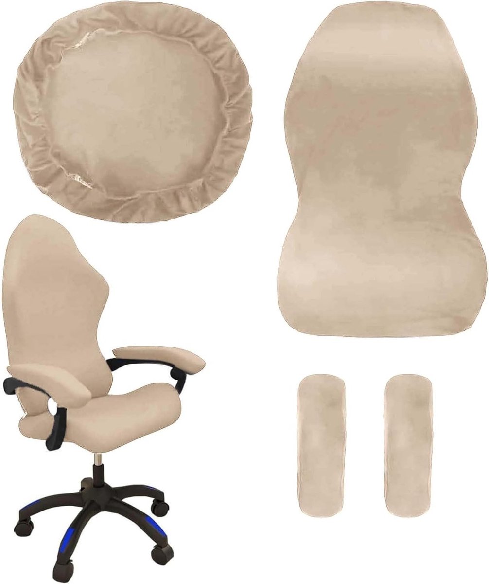 Comfortabele Gaming Stoel Bekleding Set van 4 Stukken met Armleuningen, Rugleuning en Zitkussen - Antislip, Verwijderbaar en Wasbaar voor Optimale Ondersteuning en Duurzaamheid