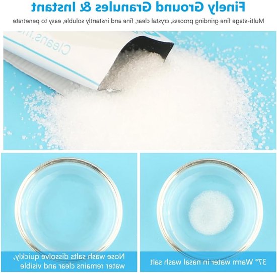 240 x 2.7 g Neusspoelzakjes voor Neusreiniging, Zout voor Neusspoeling, Neti Pot en Sinusverzorging — afbeelding 2