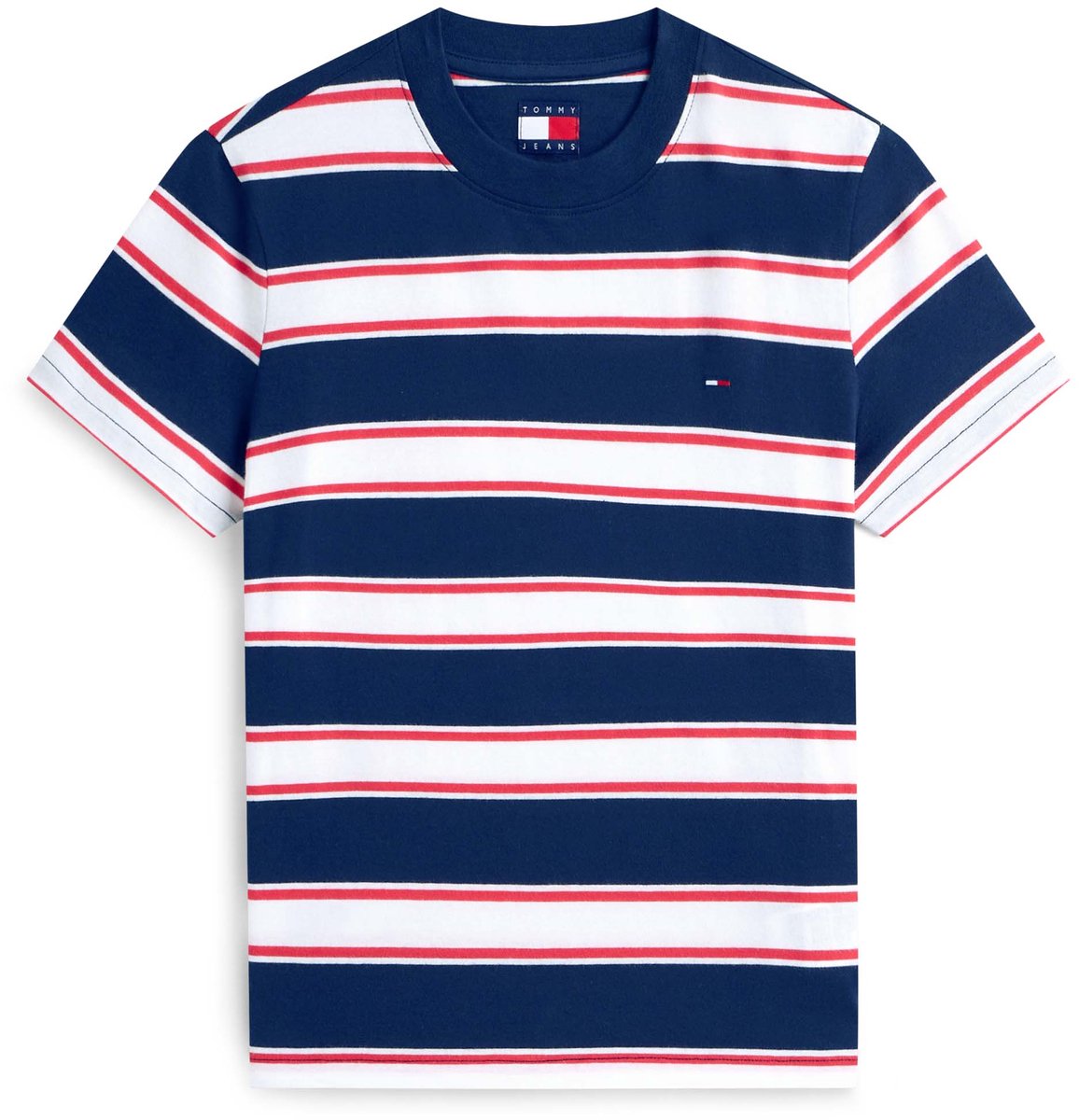 T-Shirt Tommy Jeans Tjw Reg S Flag Jerse Fashion Wear Vrouwen Blauw