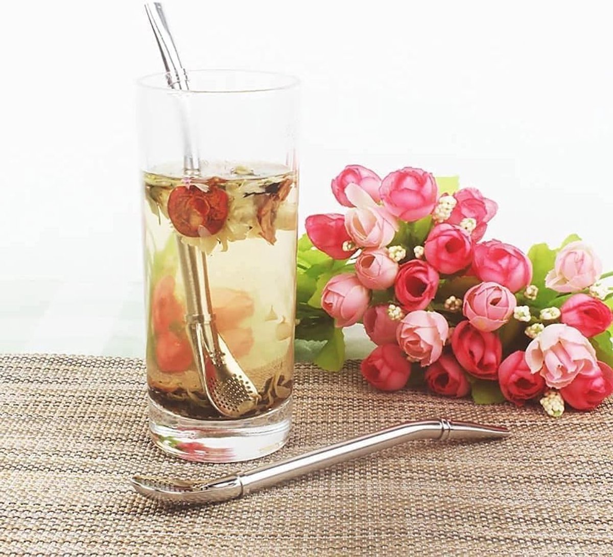 Herbruikbare RVS Yerba Mate Rietjes met Filter - Ideaal voor Thee, Koffie en Infusies