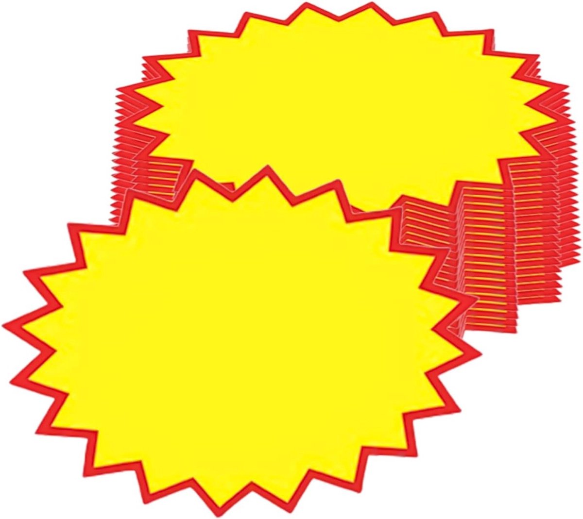 200 Stuks Verkoopborden 8x11cm, Fluorescente Prijslabels, Papieren Korting Labels voor Winkels en Supermarkten