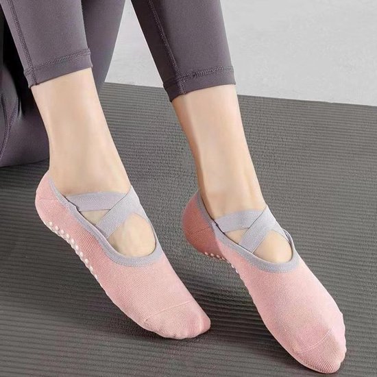 Comfortabele Yoga Sokken voor Dames - Antislip Pilates Sokken voor Thuis en Sport van Merkloos — afbeelding 5