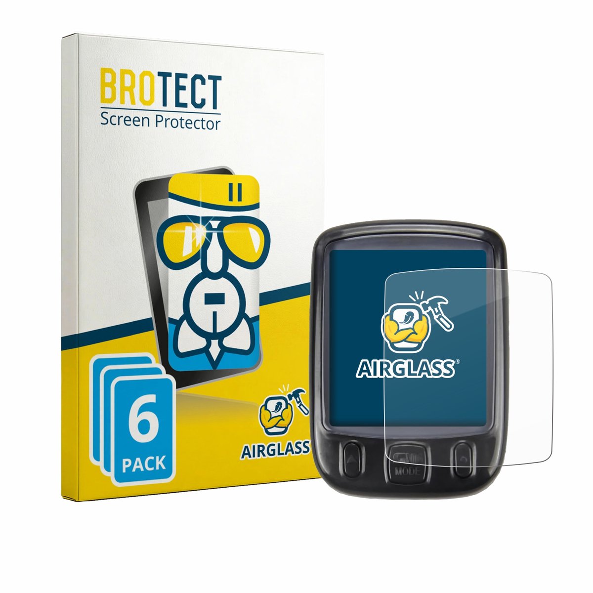 Screenprotector 6 Stuks voor ZMCVOE Bike Computer digital Beschermglas transparant