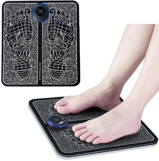 Voetmassage mat – voetmassage apparaat - Voetmassager – 31 x 28 cm – Zwart – PU