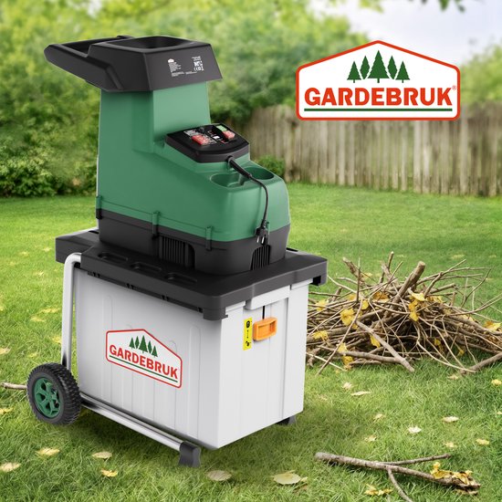 Gardebruk Hakselaar - Elektrisch 3100W 45mm Takdikte 60l - Groen van Gardebruk — afbeelding 4
