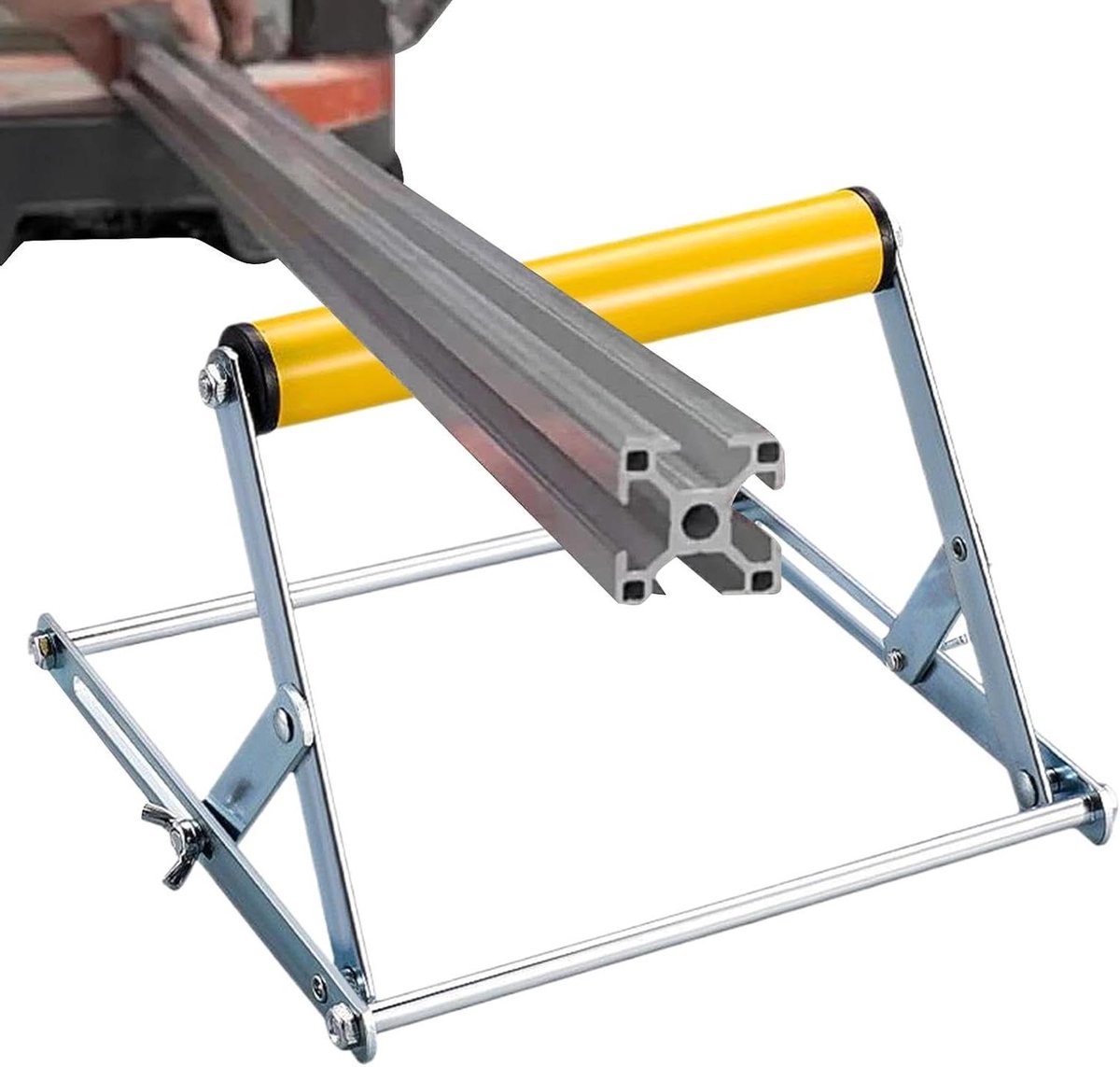 Ondersteuning voor snijmachine, tafelzaagmateriaal, inklapbaar snijmachine-opzetstuk, in hoogte verstelbare werkstukhouder met stevig frame, duurzame zaagstandaard voor het werkplaatsproduct