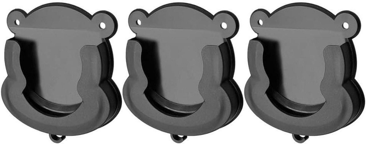 Camera Beugels - Montagehaken - Beveiliging Binnen Buiten - Set van Drie - 10.2 x 25.4 cm - Zwart