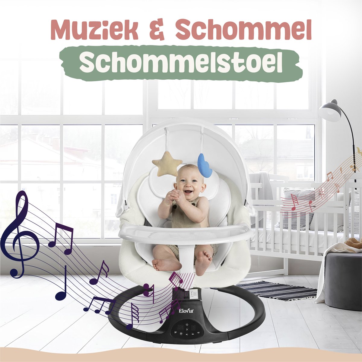 Elovia Elektrische Baby Wiegschommel - Wipstoel thumbnail 3