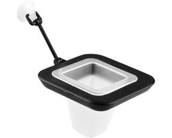 Aquarium Voederring - Visvoer Dispenser - Vissen Voeren - Drijvend Ontwerp - 9 x 9 x 8.5 cm - Wit